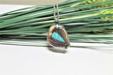 Turquoise Emperor Wing v2, Butterfly Wing Pendant Necklace, Doxocopa Cherubina, Butterfly Wing Necklace, wing Encased in Resin, Zoology,