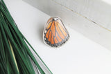 Real Monarch Wing Ring, Monarch Ring, Real Wing Ring, Orange Butterfly, Danaus Plexippus Ring, Zoology Ring, Entomology Ring, Insect Ring